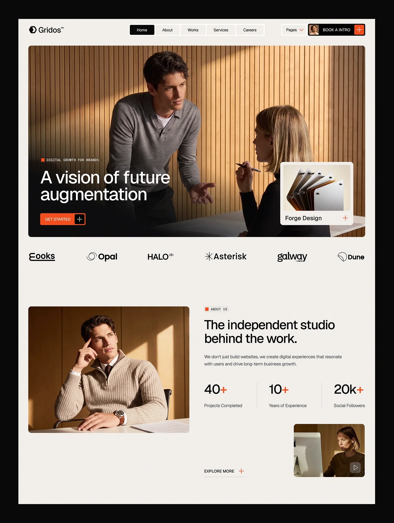 Grid OS - Portfolio & Agency Website Template - OG image