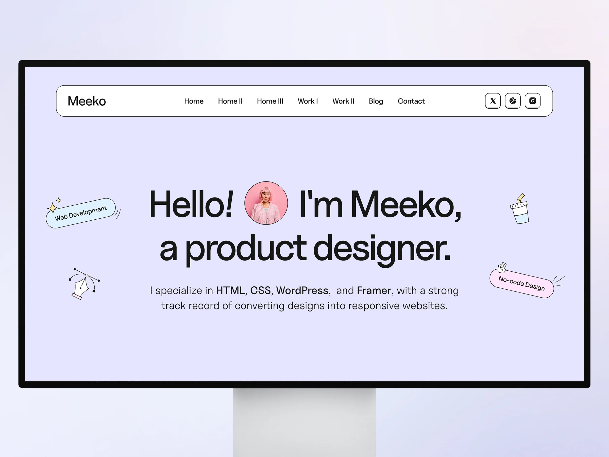 Meeko - Creative Portfolio Template - OG image